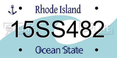 15SS482 Rhode Island License Plate