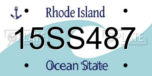 15SS487 Rhode Island License Plate