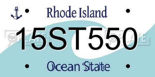 15ST550 Rhode Island License Plate