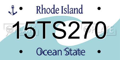 15TS270 Rhode Island License Plate
