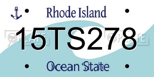 15TS278 Rhode Island License Plate