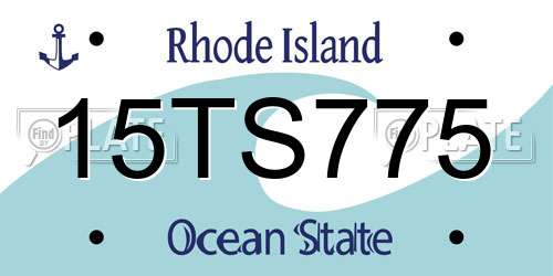 15TS775 Rhode Island License Plate