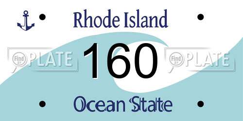 160 Rhode Island License Plate