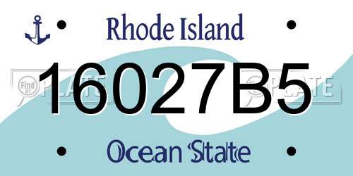 16027B5 Rhode Island License Plate