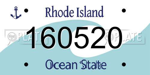 160520 Rhode Island License Plate