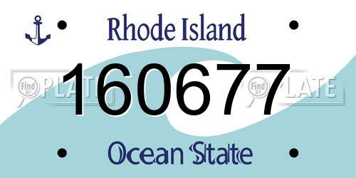 160677 Rhode Island License Plate