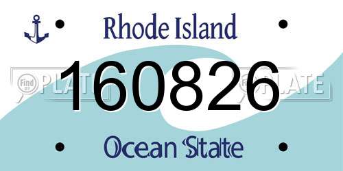 160826 Rhode Island License Plate