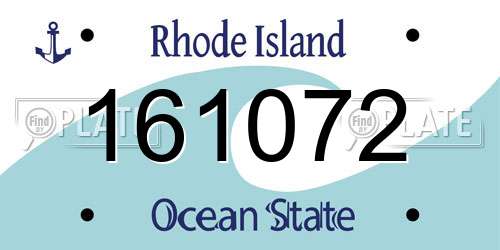161072 Rhode Island License Plate