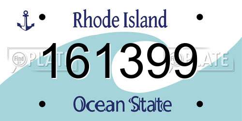 161399 Rhode Island License Plate