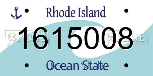 1615008 Rhode Island License Plate
