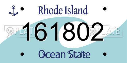 161802 Rhode Island License Plate