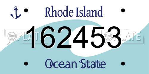 162453 Rhode Island License Plate