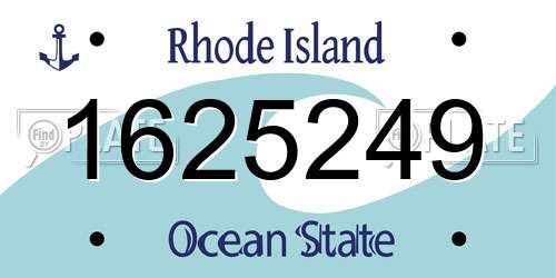1625249 Rhode Island License Plate
