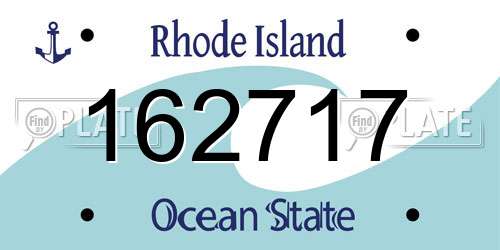 162717 Rhode Island License Plate