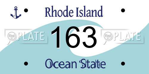 163 Rhode Island License Plate
