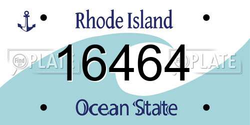 16464 Rhode Island License Plate