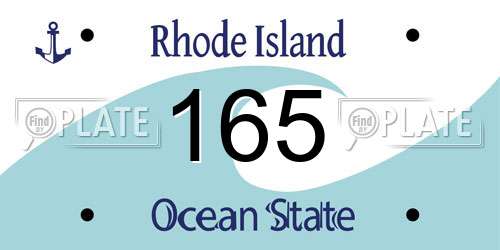 165 Rhode Island License Plate