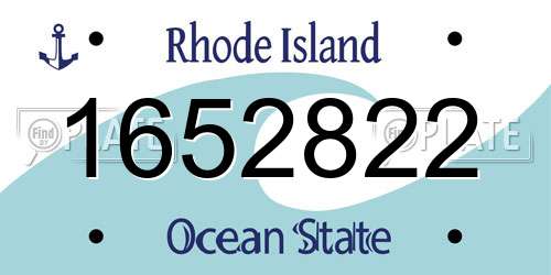 1652822 Rhode Island License Plate