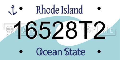 16528T2 Rhode Island License Plate