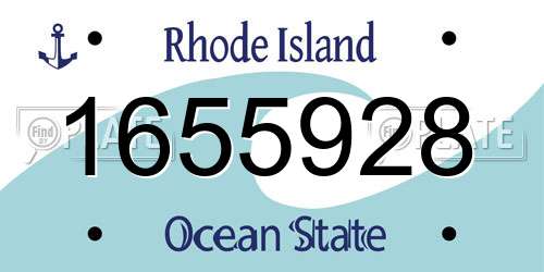 1655928 Rhode Island License Plate