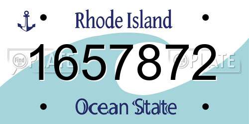 1657872 Rhode Island License Plate