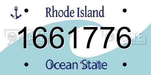 1661776 Rhode Island License Plate