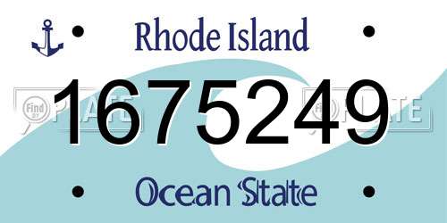 1675249 Rhode Island License Plate