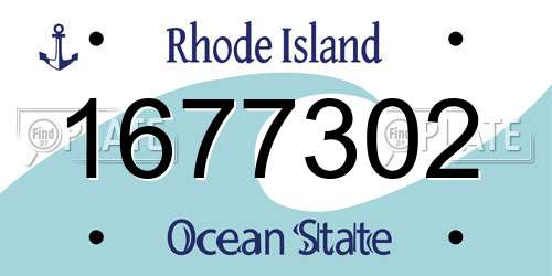 1677302 Rhode Island License Plate