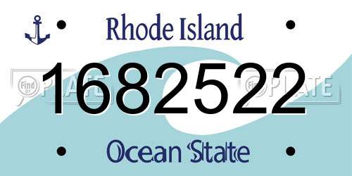 1682522 Rhode Island License Plate