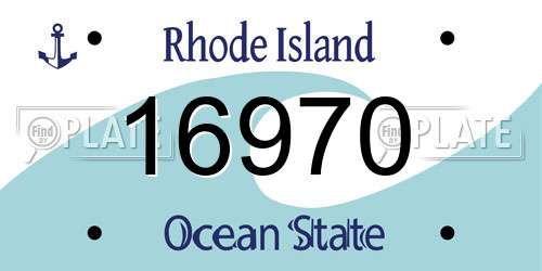 16970 Rhode Island License Plate