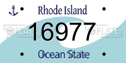16977 Rhode Island License Plate