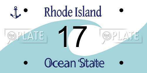 17 Rhode Island License Plate
