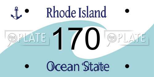 170 Rhode Island License Plate