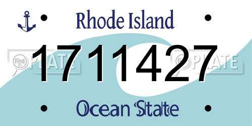 1711427 Rhode Island License Plate