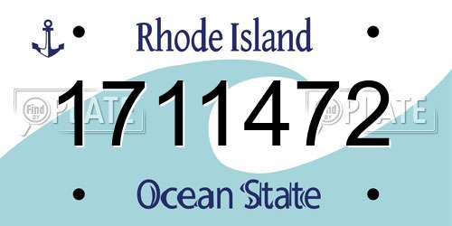 1711472 Rhode Island License Plate