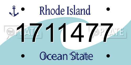 1711477 Rhode Island License Plate