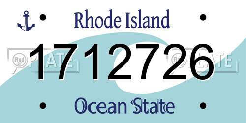 1712726 Rhode Island License Plate