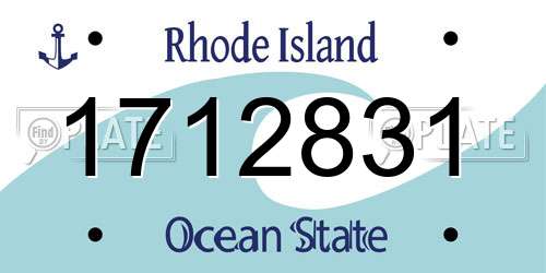 1712831 Rhode Island License Plate