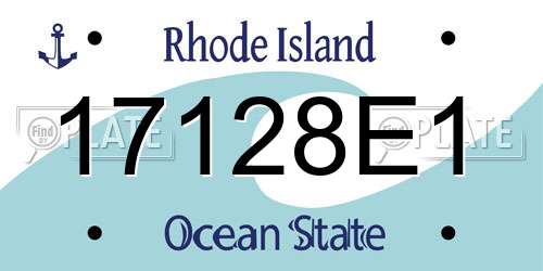 17128E1 Rhode Island License Plate