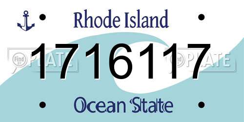 1716117 Rhode Island License Plate