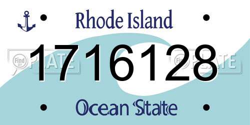 1716128 Rhode Island License Plate