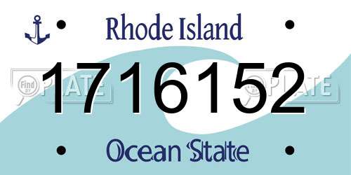 1716152 Rhode Island License Plate