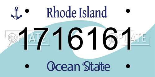 1716161 Rhode Island License Plate