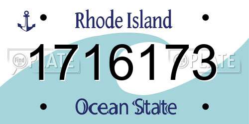 1716173 Rhode Island License Plate