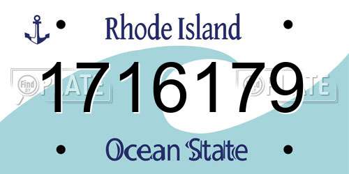 1716179 Rhode Island License Plate