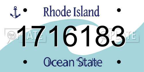 1716183 Rhode Island License Plate