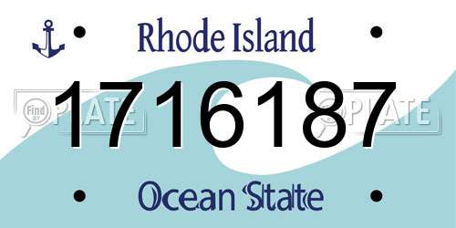 1716187 Rhode Island License Plate