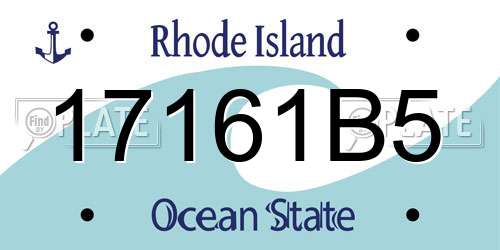 17161B5 Rhode Island License Plate