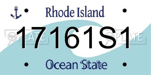 17161S1 Rhode Island License Plate