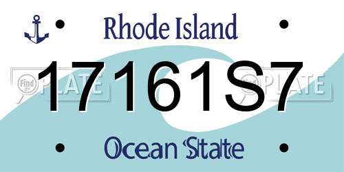 17161S7 Rhode Island License Plate